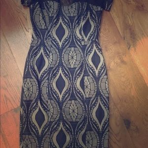 Woman’s Size 10 navy dress with lace overlay